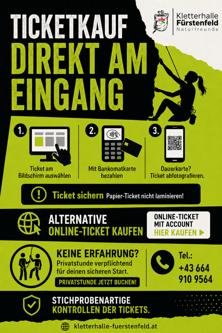 Ticketkauf-Info: Direkter Kauf am Eingang, Online-Alternativen, Kontaktdaten.