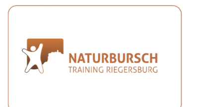Logo von Naturbursch, zeigt eine stilisierte Figur und den Text "Training Begleitung".